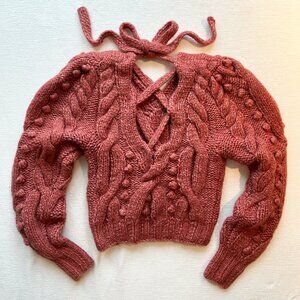 NWT Sea New York Caden Pink Alpaca & Wool Knit Sweater, Size Small